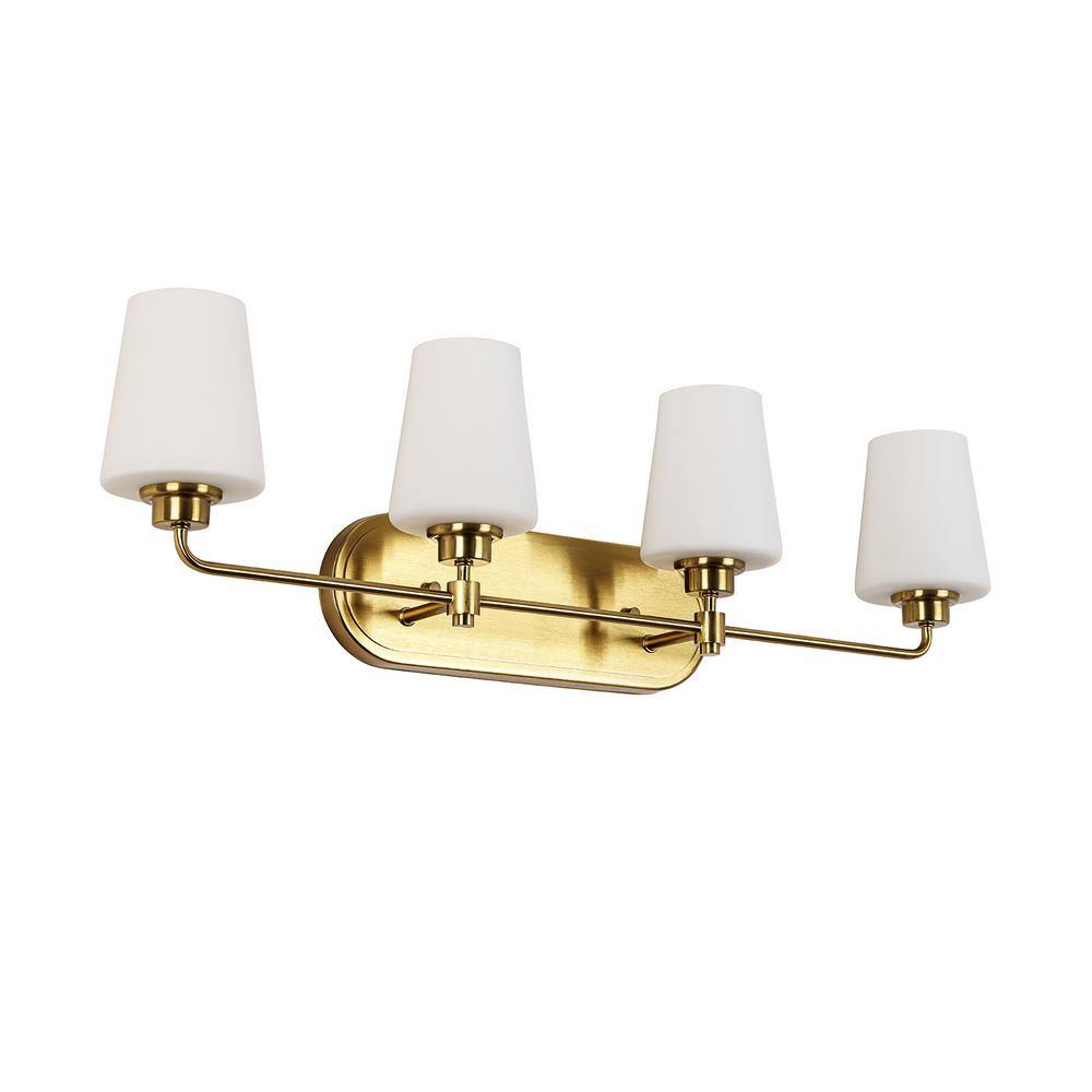Fixture Width 13 in. Number of Lights 4-White Fixture Color/Finish Vanity 