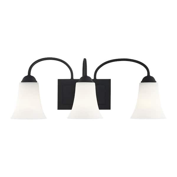 Ridgedale 3 Light Black Bath Vanity