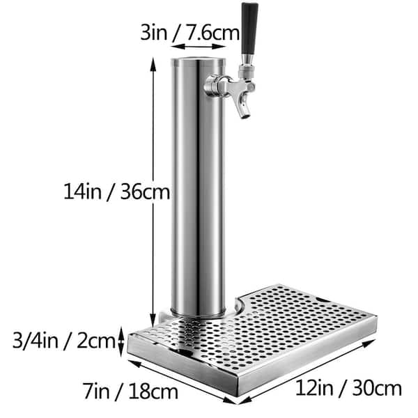 Replacement Silver Base for Beer Tower with Ice Tube and Cup Holder