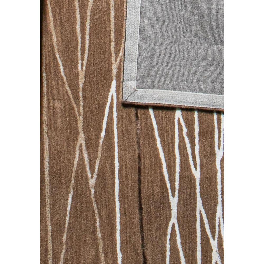 Greenwich Brown and Gray Wool Viscose Rectangular Area Rug