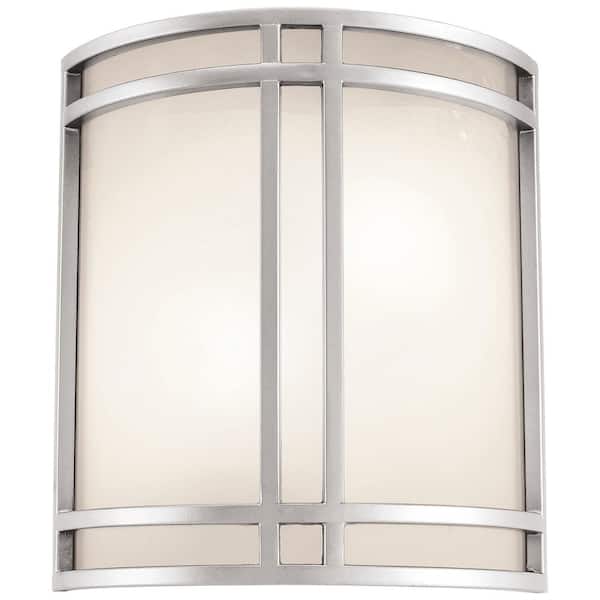 Access Lighting - Artemis 2 Light Satin Sconce with Opal Glass Shade