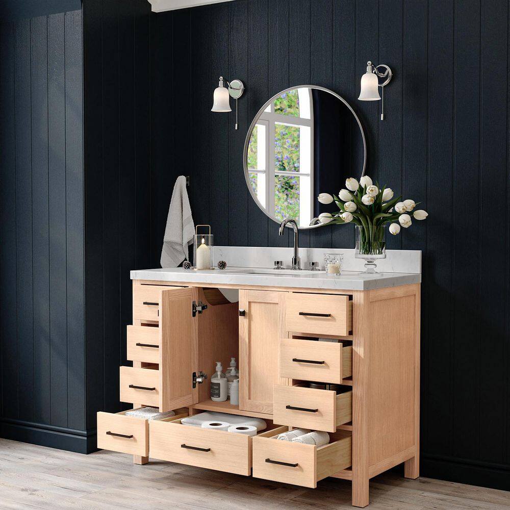 Cambridge 48.25" Oak Single Sink Vanity with Quartz Top