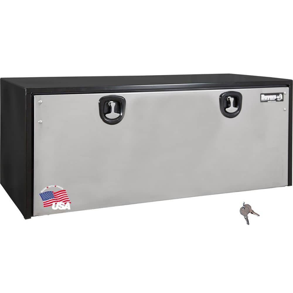 24 in. x 24 in. x 48 in. Gloss Black Steel Underbody Truck Tool Box with Stainless Steel Door price history on PriceWatchPro