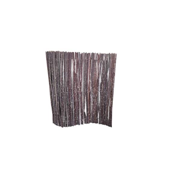 MGP 72 in. L x 48 in. H Large Willow Wood Poles Garden Fence