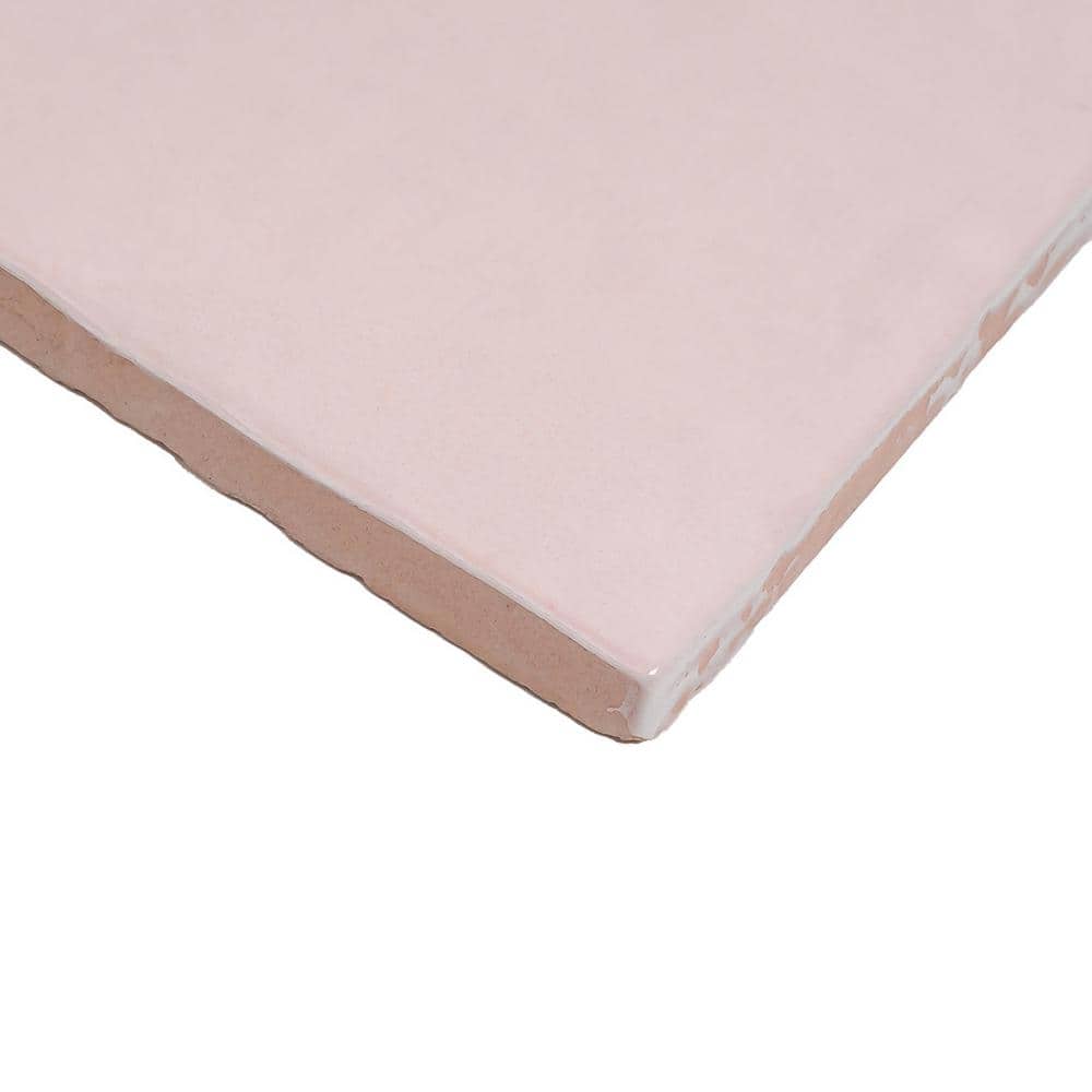 Pink 5x5 Polished Ceramic Subway Wall Tile
