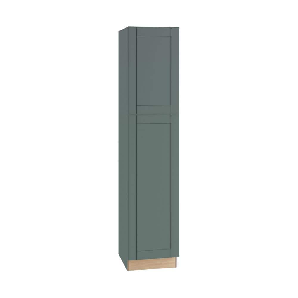 Washington 18 in. W x 24 in. D x 84 in. H Assembled Plywood Pantry Kitchen Cabinet in Verdant Green with Soft Close RH price history on PriceWatchPro