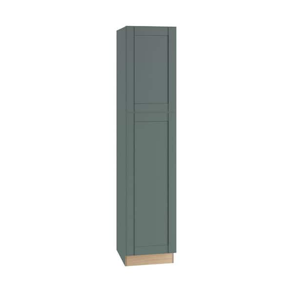 Washington 18 in. W x 24 in. D x 84 in. H Assembled Plywood Pantry Kitchen Cabinet in Verdant Green with Soft Close RH