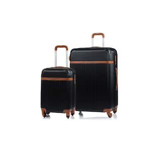 Vintage 29 in., 20 in. Black Hardside Luggage Set with Spinner Wheels (2-Piece)