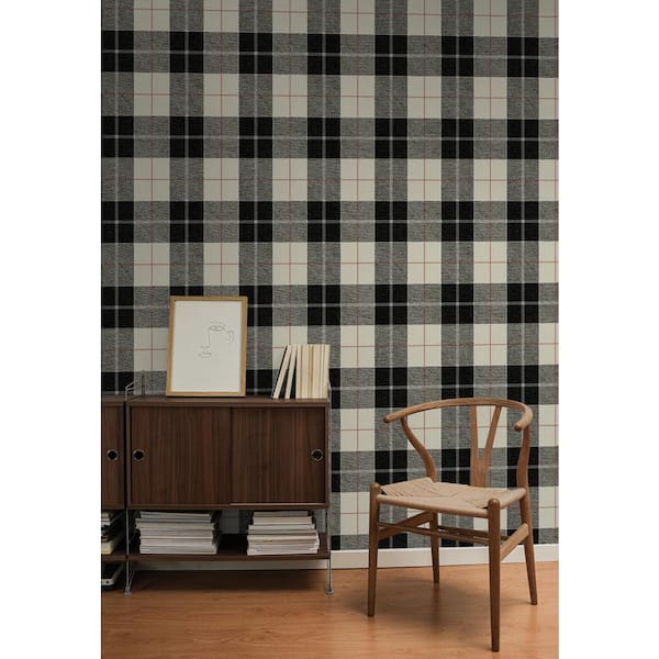 Blacksmith & Red Altarinda Plaid Vinyl Peel and Stick Wallpaper Roll (31.35 sq. ft.)