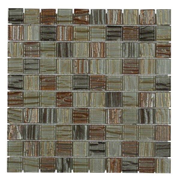 Ivy Hill Tile Gemini Mercury Polished Glass Mosaic Wall Tile - 3 in. x 6 in. Tile Sample