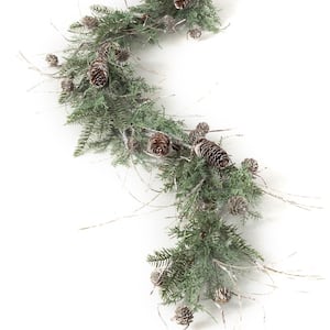 6 ft. Multicolor Cedar and Pine Unlit Artificial Christmas Garland