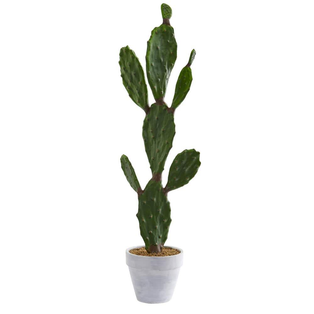 Nearly Natural 37 In Indoor Cactus Artificial Plant 4338 The Home Depot