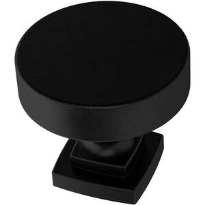 Classic Bell 1-1/4 in. (32 mm.) Matte Black Cabinet Knob (10-Pack)