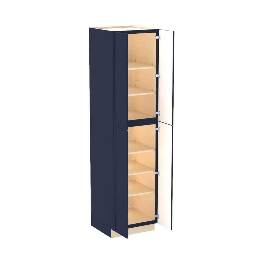 Franklin 24 in. W x 24 in. D x 96 in. H Assembled Plywood Pantry Kitchen Cabinet in Vessel Blue with Soft Close price history on PriceWatchPro