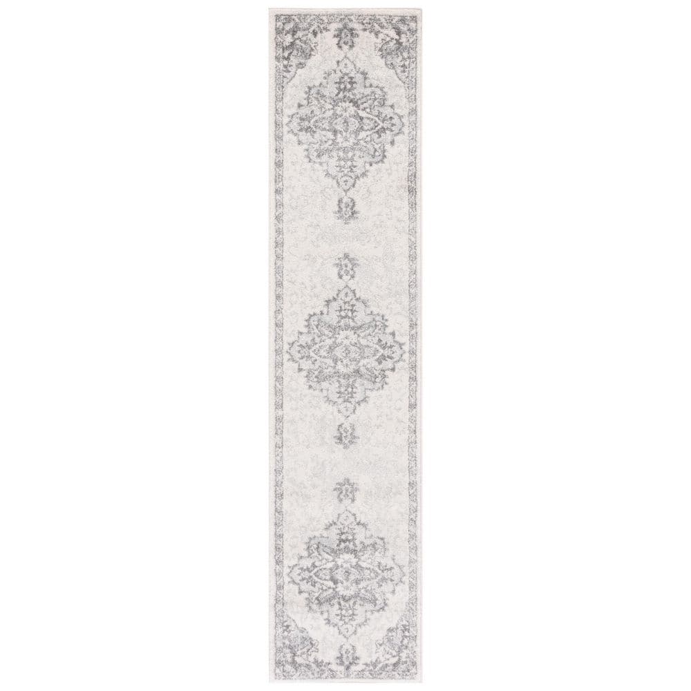 Tulum 2 ft. x 9 ft. Ivory/Gray Medallion Ornate Runner Rug price history on PriceWatchPro