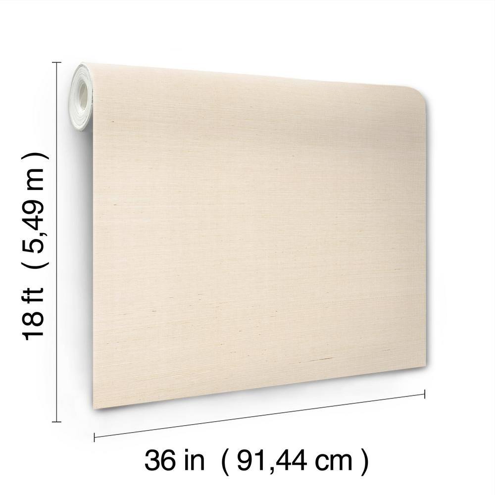 Plaster Sisal Peel and Stick Grasscloth Wallpaper Roll