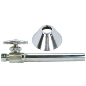 1/2 in. Sweat Inlet x 3/8 in. Comp Outlet Multi-Turn Straight Valve with 5 in. Extension Tube & Bell Flange