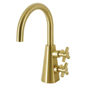 Constantine 2-Handle Single Hole Bathroom Faucet with Push Pop-Up in Brushed Brass