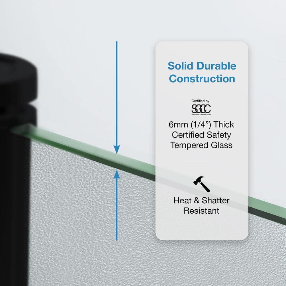 Breeze 32'' Black Corner Shower Kit with Frosted Glass