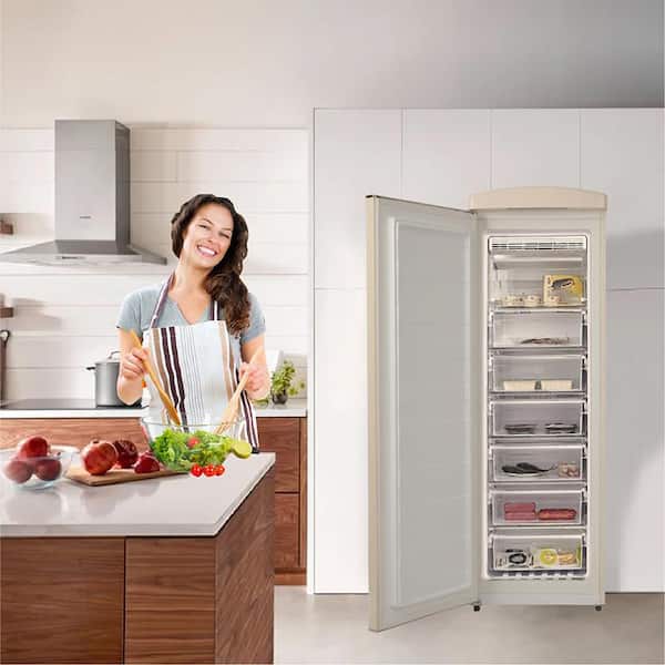 11 Cubic Feet Frost-Free Upright Freezer with Adjustable Temperature  Controls and LED Light