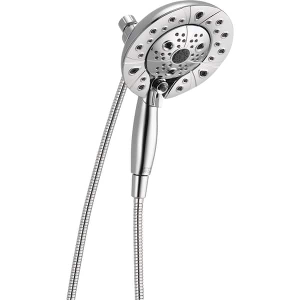 Delta In2ition 5-Spray Patterns 1.75 GPM 6.88 in. Wall Mount Dual Shower Heads in Chrome