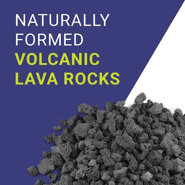 10 lbs Bag 1//2 in. - 1 in. American Fireglass Medium Black Lava Rock