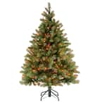 National Tree Company 4 ft. Burlap Artificial Christmas Tree with Clear ...