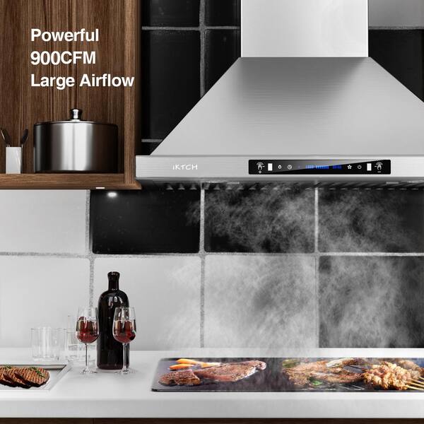 Blomed 36 in. 900 CFM Ducted Wall Mount Range Hood in Blomed 36 in. 900 CFM Ducted Wall Mount Range Hood in