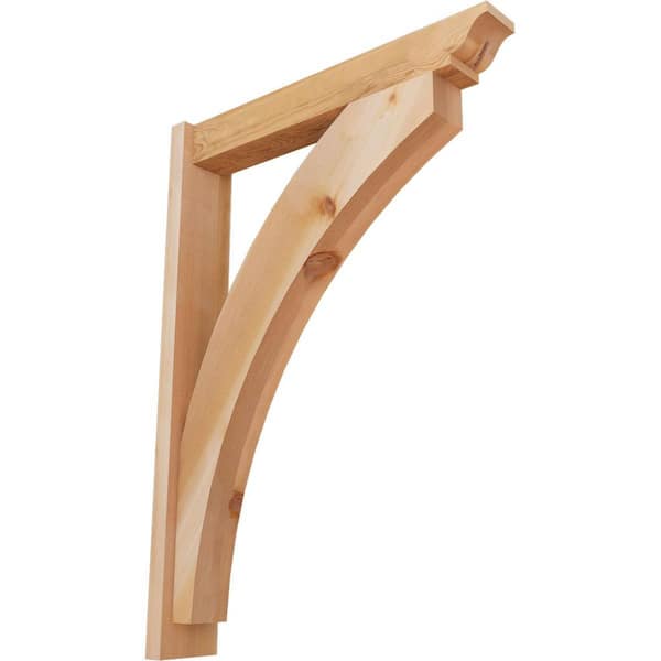 Ekena Millwork 6 in. x 42 in. x 30 in. Thorton Traditional Smooth Western Red Cedar Outlooker