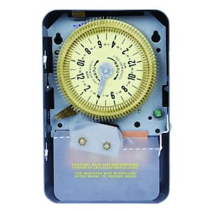T1900 Series 20 Amp 24-Hour Mechanical Time Switch with Steel Indoor Enclosure - Gray
