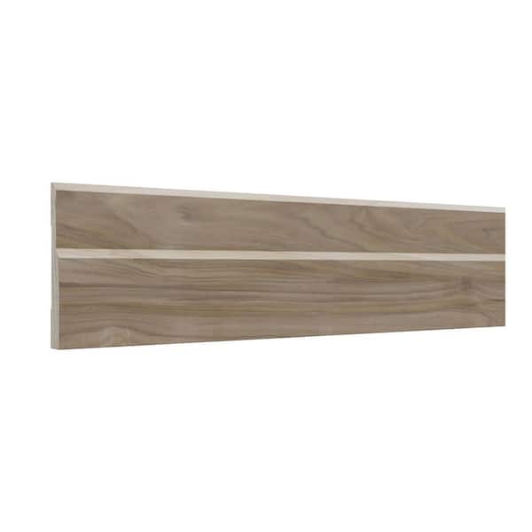 . 69 in. D x 5.5 in. W x 92 in. L Unfinished Poplar Wood Lucent Baseboard Moulding