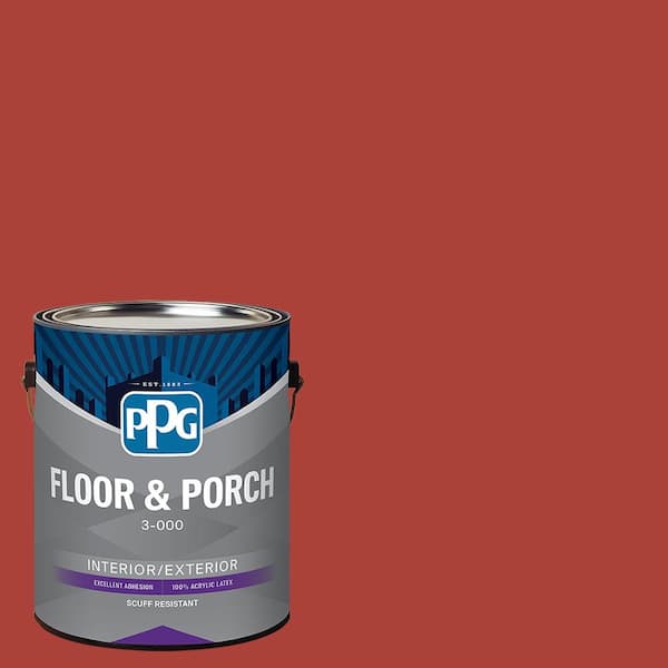 PPG 1 gal. PPG1190-7 Rum Punch Satin Interior/Exterior Floor and Porch Paint