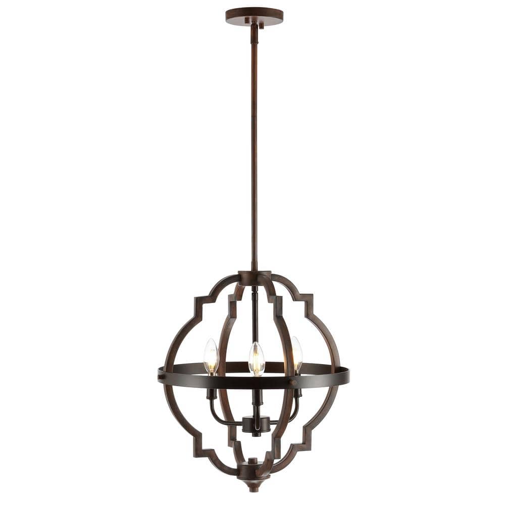 Rustic French Country 58" Adjustable LED Pendant in Oil-Rubbed Bronze