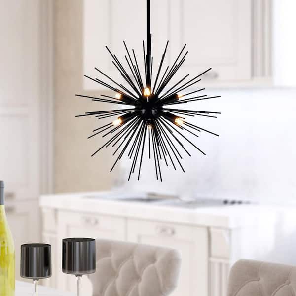 Savannah 6 Light Chandelier With Black Finish
