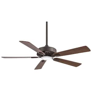 Contractor 52 in. Integrated LED Indoor Oil Rubbed Bronze Ceiling Fan with Light with Remote Control
