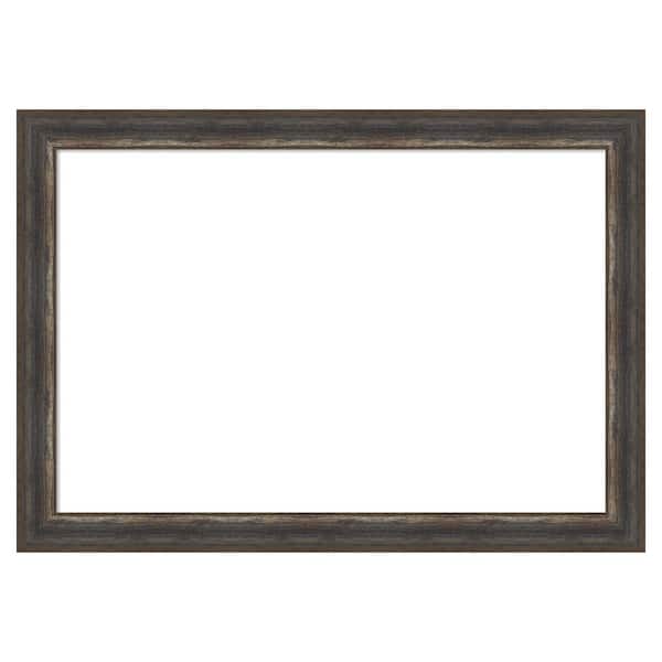 Amanti Art Alta Rustic Char 41 in. x 29 in. Polystyrene Framed Dry Erase Magnetic Memo Board