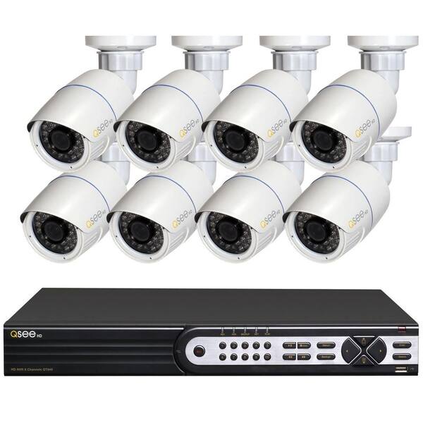 Q-SEE Platinum Series 8-Channel 1080p 3TB NVR Surveillance System with (8) 1080p Bullet Cameras, 100 ft. Night Vision