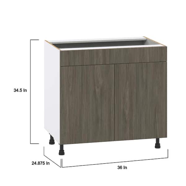 J COLLECTION Medora 101 in. W x 89.5 in. H x 24 in. D Textured Slab Walnut Assembled Laundry Cabinet Bundle