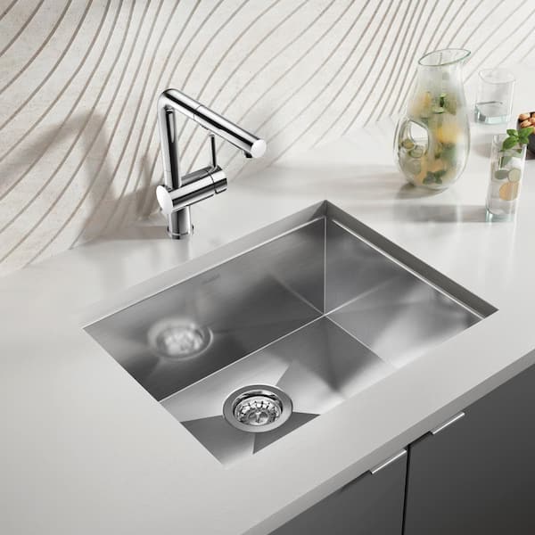QUATRUS R0 Undermount Stainless Steel 22 in. Single Bowl Kitchen Sink QUATRUS R0 Undermount Stainless Steel 22 in. Single Bowl Kitchen Sink
