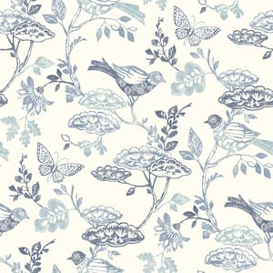 Malmo Trail Blue Prepasted Non Woven Wallpaper Sample