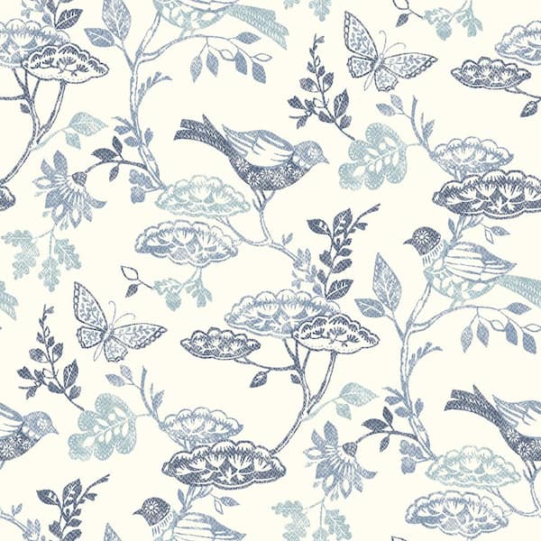 Chesapeake Malmo Trail Blue Prepasted Non Woven Wallpaper Sample