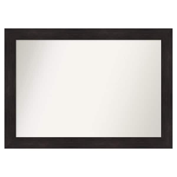 Furniture Espresso 45.75 in. x 32.75 in. Custom Non-Beveled Satin Recycled Polystyrene Bathroom Vanity Wall Mirror