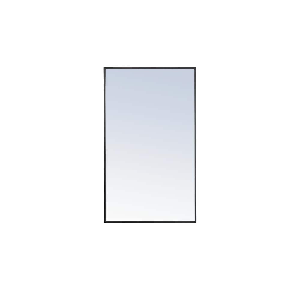 Medium Rectangle Black Modern Mirror (40 in. H x 24 in. W)