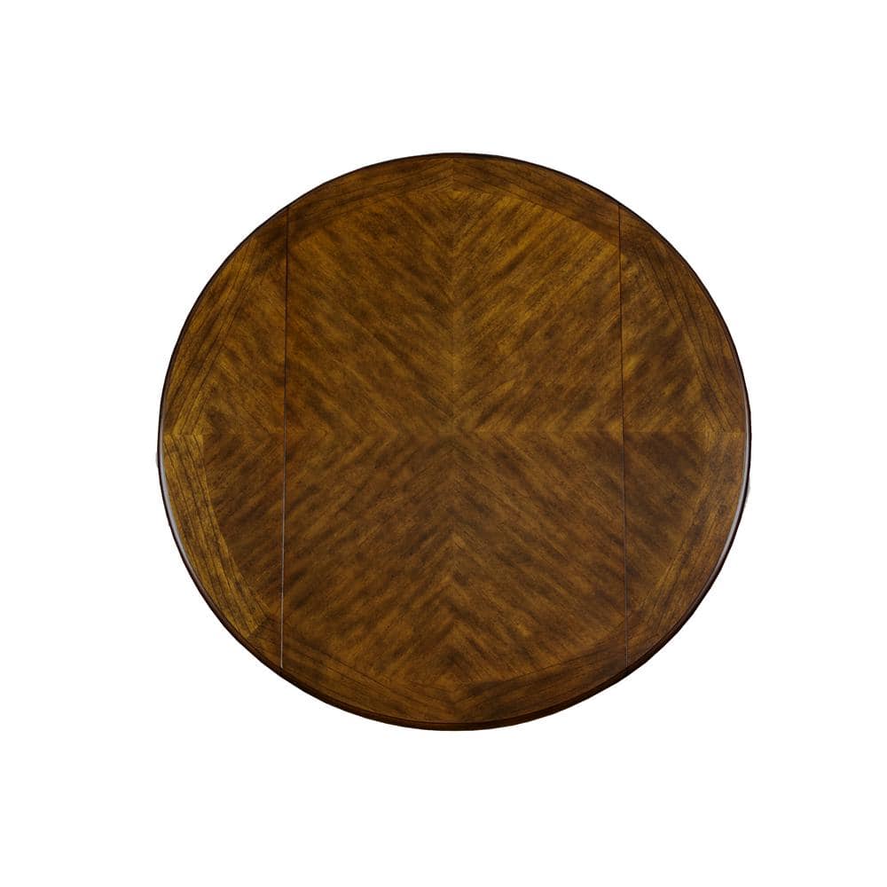 Gia 42" Brown Solid Wood Drop Leaf Dining Table with 2 Chairs