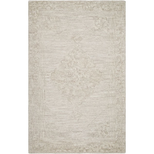 Rize RZE-2303 5 ft. x 8 ft. Beige Handmade Area Rug