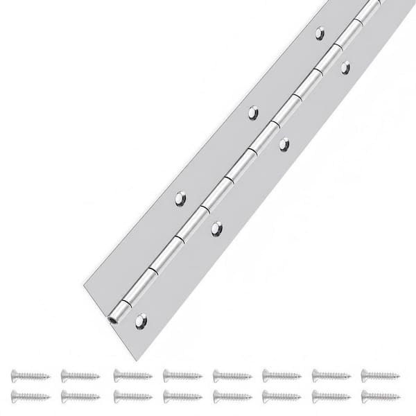 36 in. Heavy Duty Stainless Steel Piano Hinge Continuous Hinge for Cabinet, Door, DIY Wood Boxes