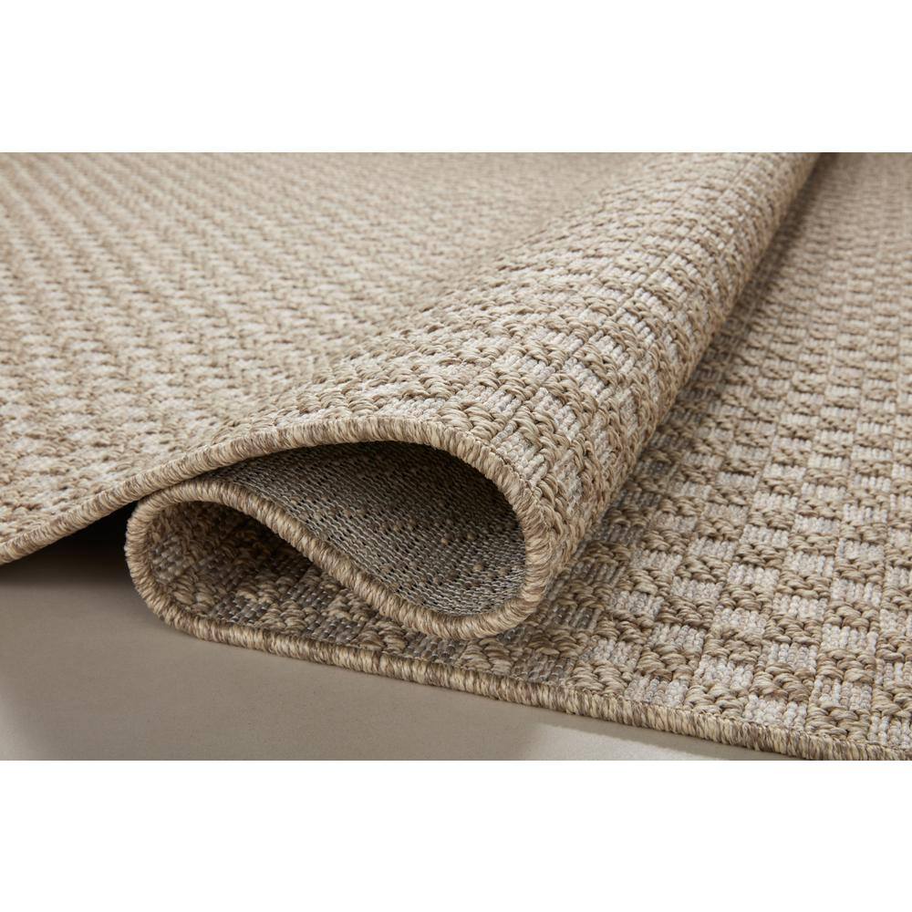 Dawn Natural Geometric 18" Square Indoor/Outdoor Rug
