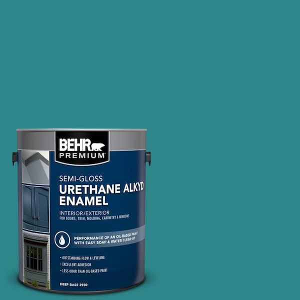 1 gal. #M460-6 Thai Teal Urethane Alkyd Semi-Gloss Enamel Interior/Exterior Paint