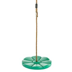 Cool Disc Swing With Adjustable Rope - Fully Assembled - Green