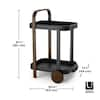 Umbra Bellwood Bar/Serving Cart Blk Walnut 1015392-048 - The Home Depot